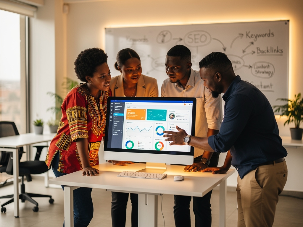 Botswana small business team collaborating on digital strategy